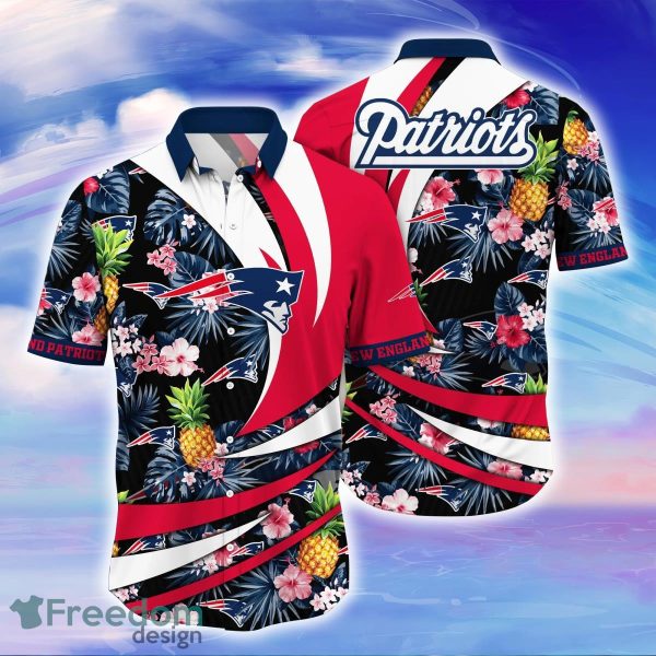New England Patriots NFL Flower Hawaiian Shirt Style Gift For Men Women Fans
