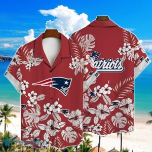 New England Patriots NFL Hibiscus 2023 AOP Hawaiian Shirt For Men Women