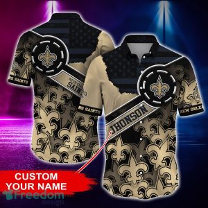 New England Patriots Personalized Button Shirt NFL Hawaiian Shirt Custom Name