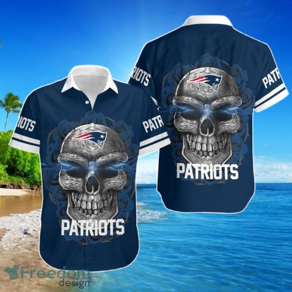 New England Patriots Sugar Skull NFL Gift For Fan Hawaiian Shirt For Men Women