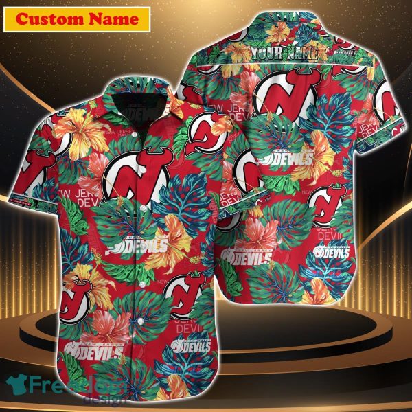 New Jersey Devils NHL Custom Name Hawaiian Shirt For Men Women Gift For Fan
