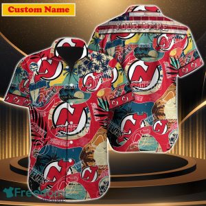 New Jersey Devils NHL Custom Name Hawaiian Shirt For Men Women Special Gift For Fan