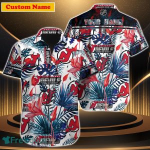 New Jersey Devils NHL Custom Name Hawaiian Shirt Gift For Men Women
