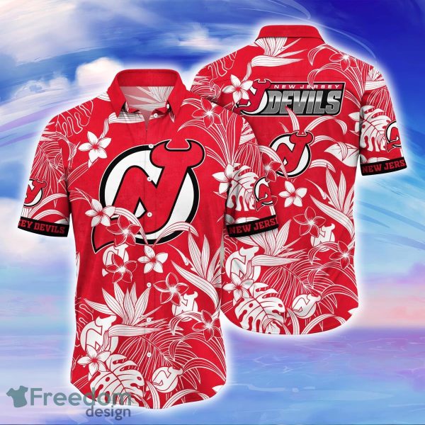 New Jersey Devils NHL Flower Hawaiian Shirt For Men Women Impressive Gift For Fans