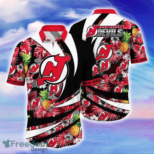 New Jersey Devils NHL Flower Hawaiian Shirt Style Gift For Men Women Fans