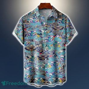 New Orleans Pelicans Logo All Printed 3D Hawaiian Shirt For Fans NBA Hawaiian Shirt