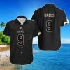 New Orleans Saints 9 Drew Brees Black Golden Edition Mens Jersey Inspired Hawaiian Shirt