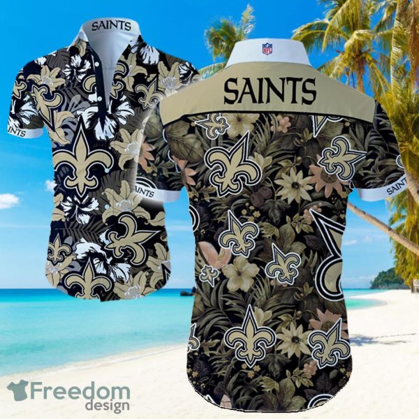 New Orleans Saints Logo Football Fans Hawaiian Summer Beach Shirt Full Print