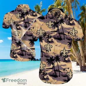 New Orleans Saints Logo Hawaiian Summer Beach Shirt Full Print