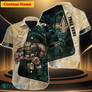 New Orleans Saints NFL Custom Name Hawaiian Shirt Style Gift For Men Women Fans