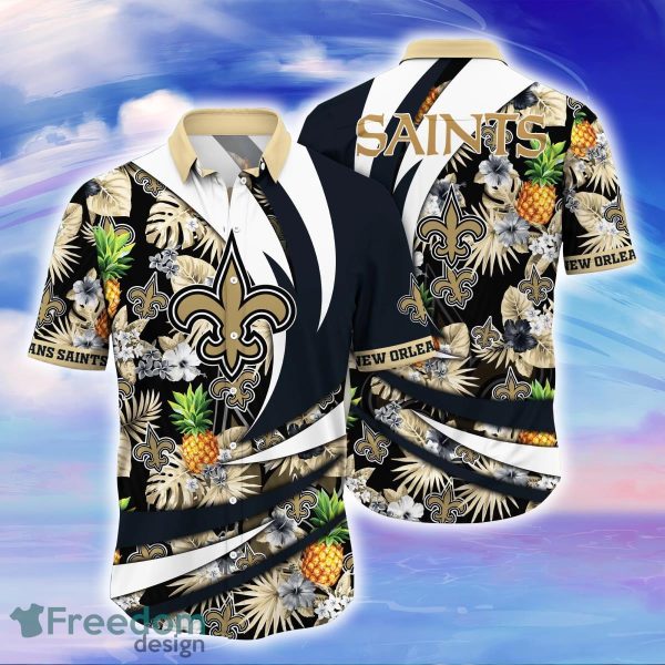 New Orleans Saints NFL Flower Hawaiian Shirt Style Gift For Men Women Fans