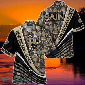 New Orleans Saints NFL Football With Tropical Flower Pattern Hawaiian Shirt For Fans