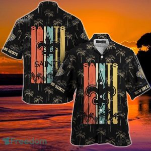 New Orleans Saints NFL Hawaii Beach Shirt Retro Vintage Summer Short Sleeve Button Hawaiian Shirt