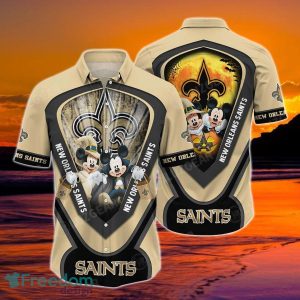 New Orleans Saints NFL Hawaiian Shirt Graphic Mickey Halloween Night Style Hot Trending For Fans