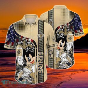 New Orleans Saints NFL Hawaiian Shirt Mickey Graphic 3D Printed Best Gift For Fans NFL