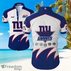 New York Giants Big Logo Hawaiian Summer Beach Shirt Full Print