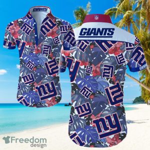 New York Giants Logo NFL Hawaiian Summer Beach Shirt Full Print